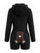 Hooded Teddy Bear Embroidered Fleece Romper 10
