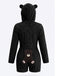Hooded Teddy Bear Embroidered Fleece Romper 8