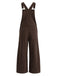 1950s Corduroy Multi-Pocket Wide Leg Bib Overalls