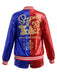 Red & Blue 1980s Metallic Letter Print Jester Costume Set