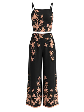 Black 1970s Halter Pants 1