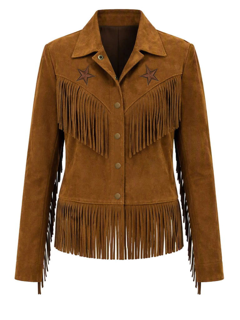 Light Brown 1970s Fringe Jacket 2