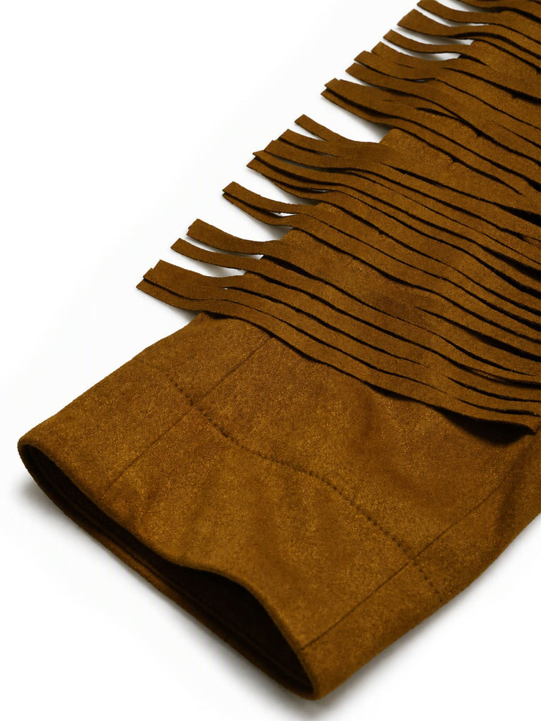 Light Brown 1970s Fringe Jacket 5