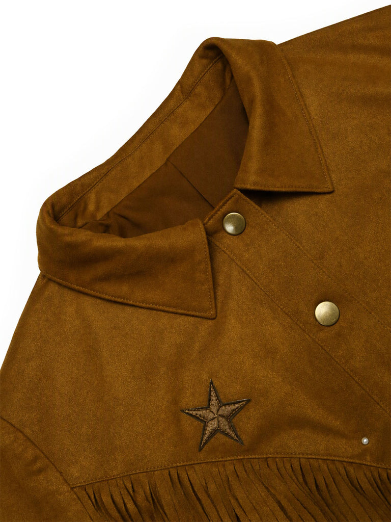 Light Brown 1970s Fringe Jacket 6