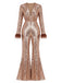 Brown 1970s Sequin Jumpsuit 2