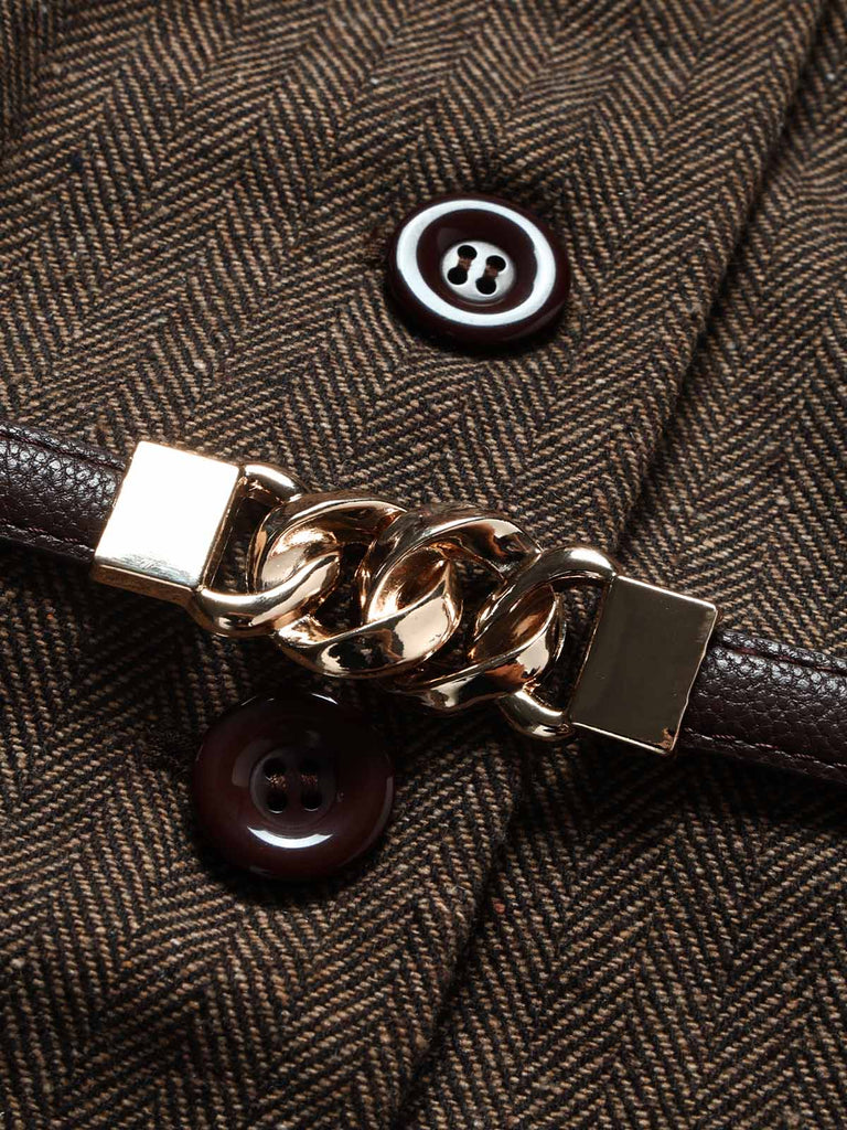 Light Brown 1940s Plaid Jacket 6