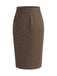Light Brown 1940s Plaid Dress 8