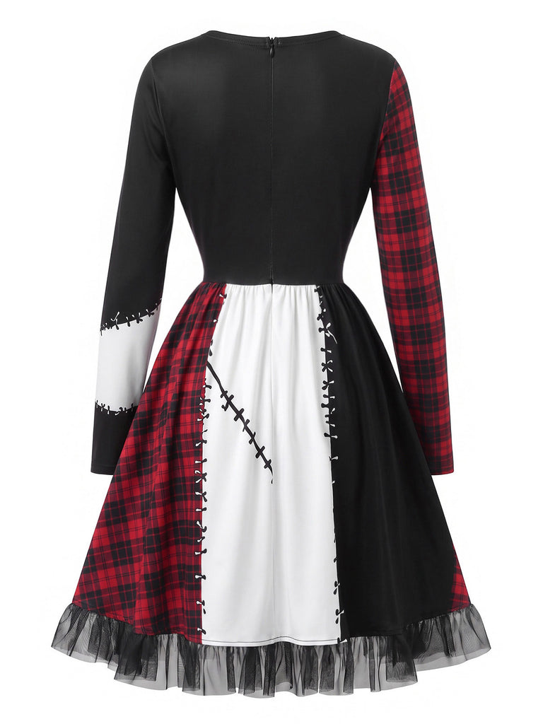 [Pre-Sale] 1970s Ragdoll Punk Patchwork Mini Dress 8
