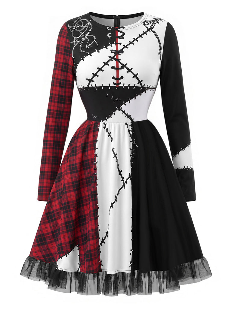 [Pre-Sale] 1970s Ragdoll Punk Patchwork Mini Dress 2