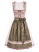 [Pre-Sale] Pink 1950s Floral Square Neck Dress & Apron