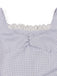Plaid Lace Trim Pocket Fit and Flare Dress 5