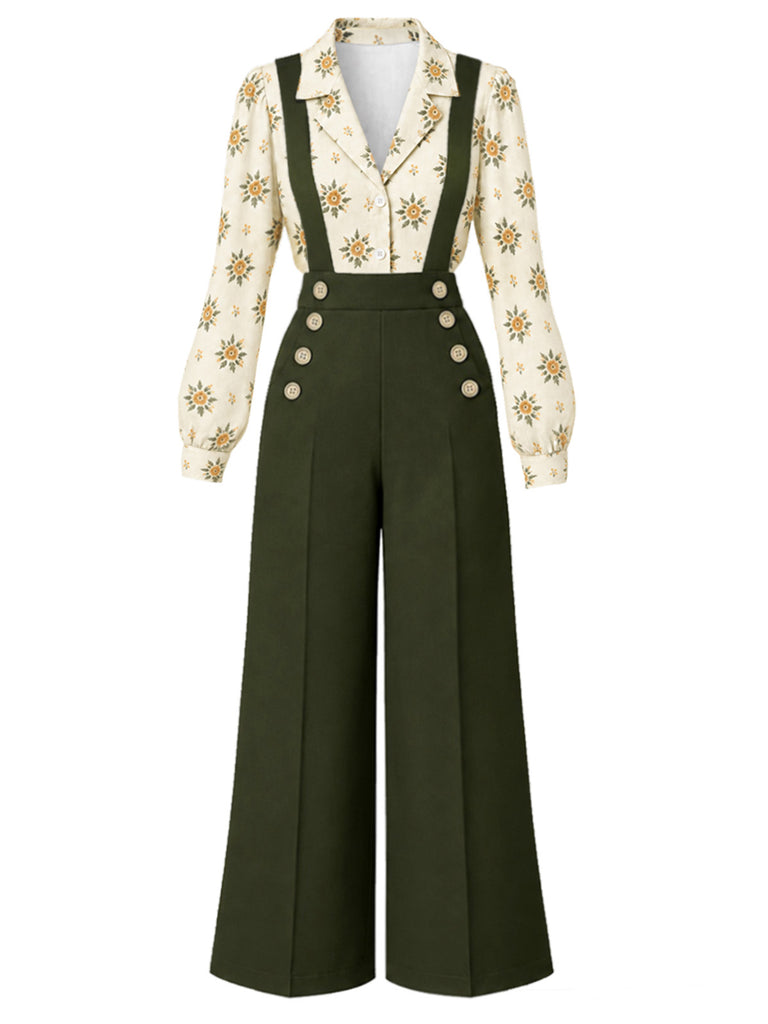 [Pre-Sale] 1960s Printed Notched Collar Long Sleeve Blouse 7