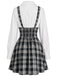 [Pre-Sale] 1950s Black and White Plaid Pinafore Dress 5