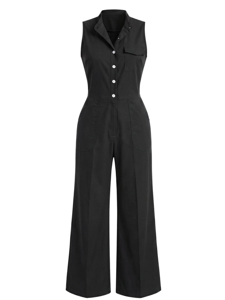 1950s V Neck Jumpsuit 1