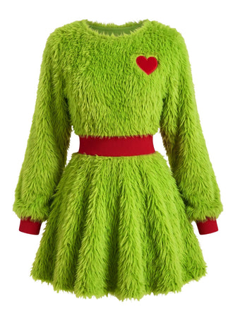 Green 1950s Christmas Dress 1