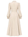 [Pre-Sale] Beige 1940s Double-Breasted Puff Sleeve Trench Coat