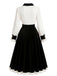 [Pre-Sale] 1950s Printed Collared Fit and Flare Dress 3
