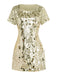 Sequin Crew Neck Long Sleeve Mini Dress 1