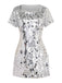 Sequin Crew Neck Long Sleeve Mini Dress 3