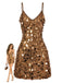 Gold 1960s Halter Dress 1