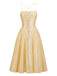 Gold 1950s Halter Dress 2
