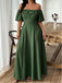 Dark Army Green 1950s Floral Dress 1