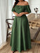 Dark Army Green 1950s Floral Dress 2