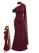 Halter Off Shoulder Ruched Mermaid Evening Dress 3