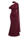Halter Off Shoulder Ruched Mermaid Evening Dress 4