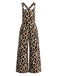 Brown 1950s Floral Halter Jumpsuit 3