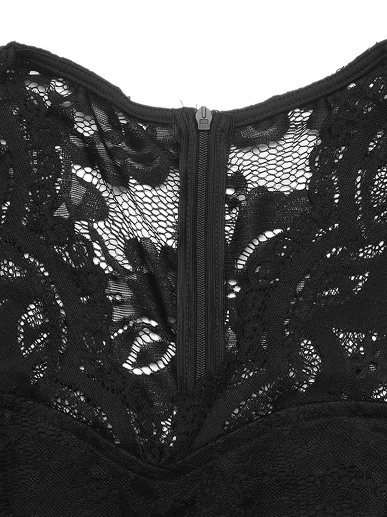 Black Lace Off Shoulder Wide Leg Jumpsuit 4