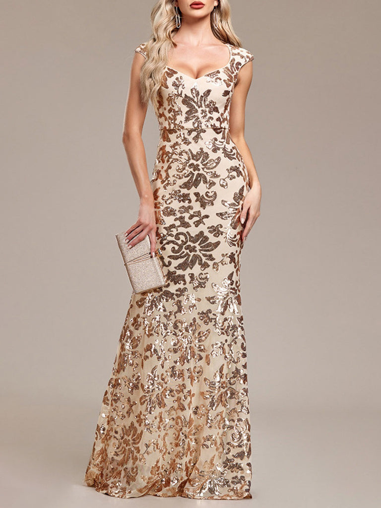 Gold 1920s Halter Dress 1