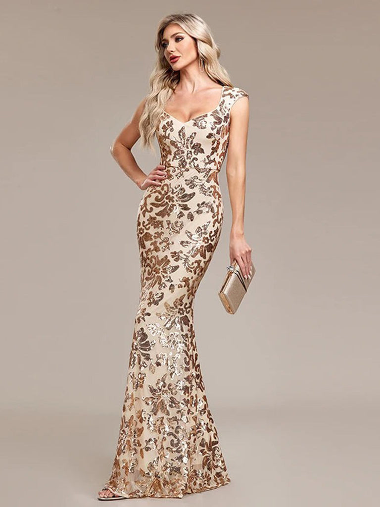 Gold 1920s Halter Dress 3