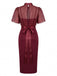 Wine Red 1960s Dress 3