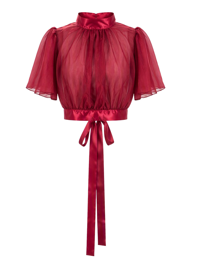 Wine Red 1960s Dress 6
