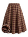 [Pre-Sale] 1950s Brick Red Plaid A Line Skirt 1