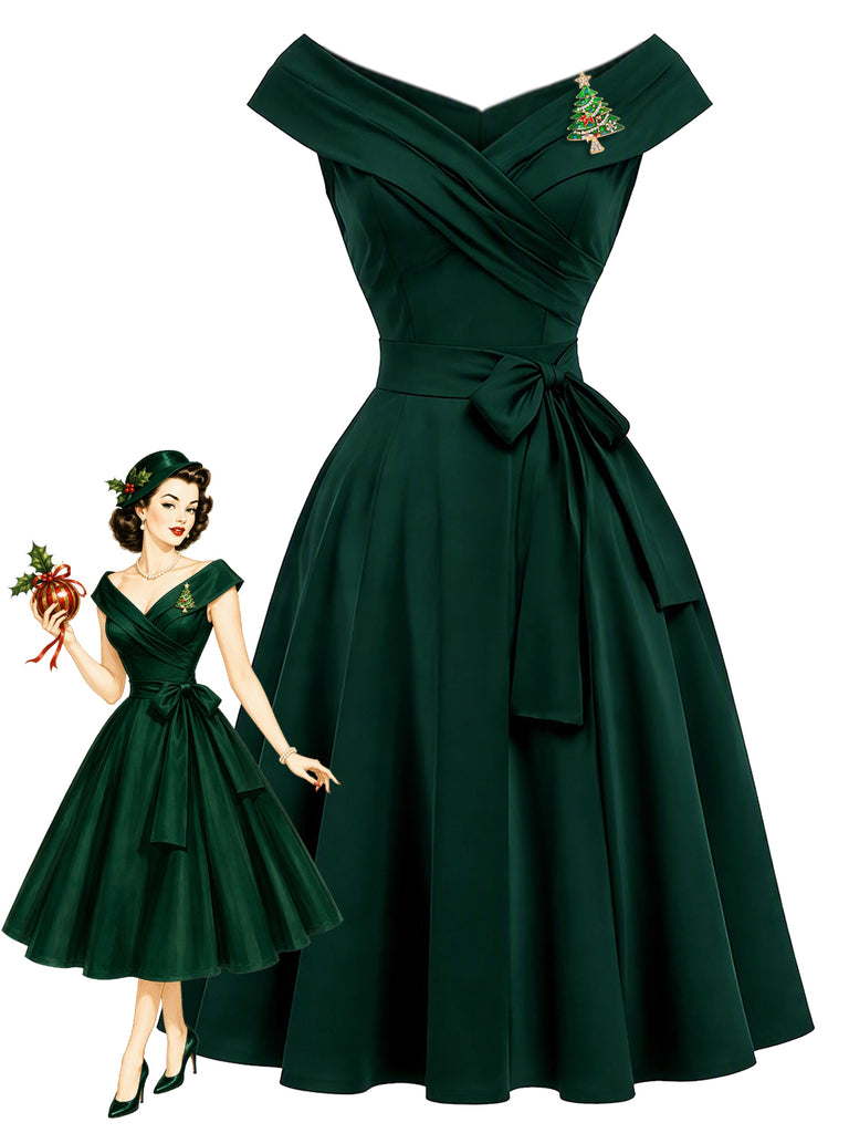 [Pre-Sale] Lake Green V Neck Dress 1
