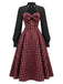 [Pre-Sale] 1950s Printed V Neck Fit and Flare Dress 2