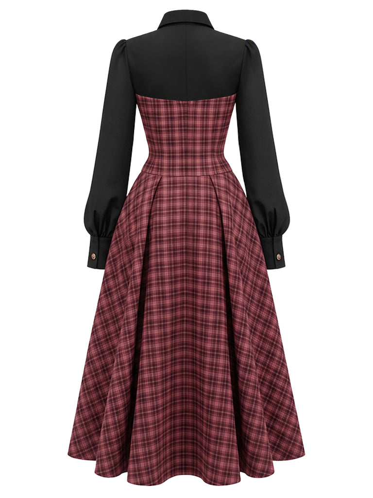 [Pre-Sale] 1950s Printed V Neck Fit and Flare Dress 3
