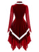 True Red 1950s Christmas Dress 3