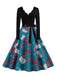 Blue 1950s Christmas Dress 3