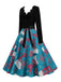 Blue 1950s Christmas Dress 4