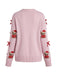Teddy Bear Bow Jacquard Christmas Sweater 2
