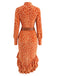 Orange 1930s Floral Dress 3
