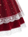 Red 1940s Christmas Mesh Dress 1