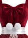 Red 1940s Christmas Mesh Dress 4