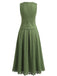 Dark Green Velvet Vest Skirt Set 2