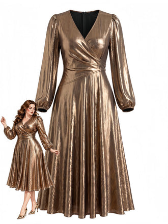 Gold 1970s Dress 1