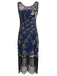 1920s Beaded Fringe Flapper Midi Dress 2