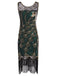 1920s Beaded Fringe Flapper Midi Dress 4